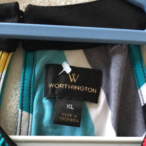 Worthington size large stretch, color block, swing dress. Size XL. Comfy. NWOT - Picture 4 of 6